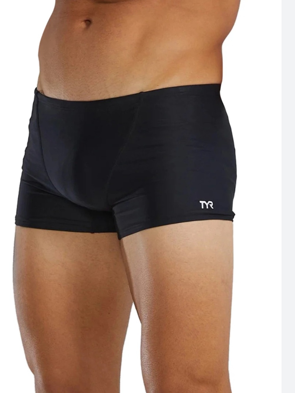 TYR Men's TYReco Square Leg Swimsuit, Black, Size 34, NWT